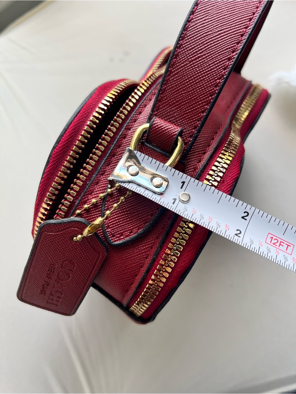 Coach Heart-Shaped Signature Canvas Wristlet in Red Floral - Picture 15 of 15